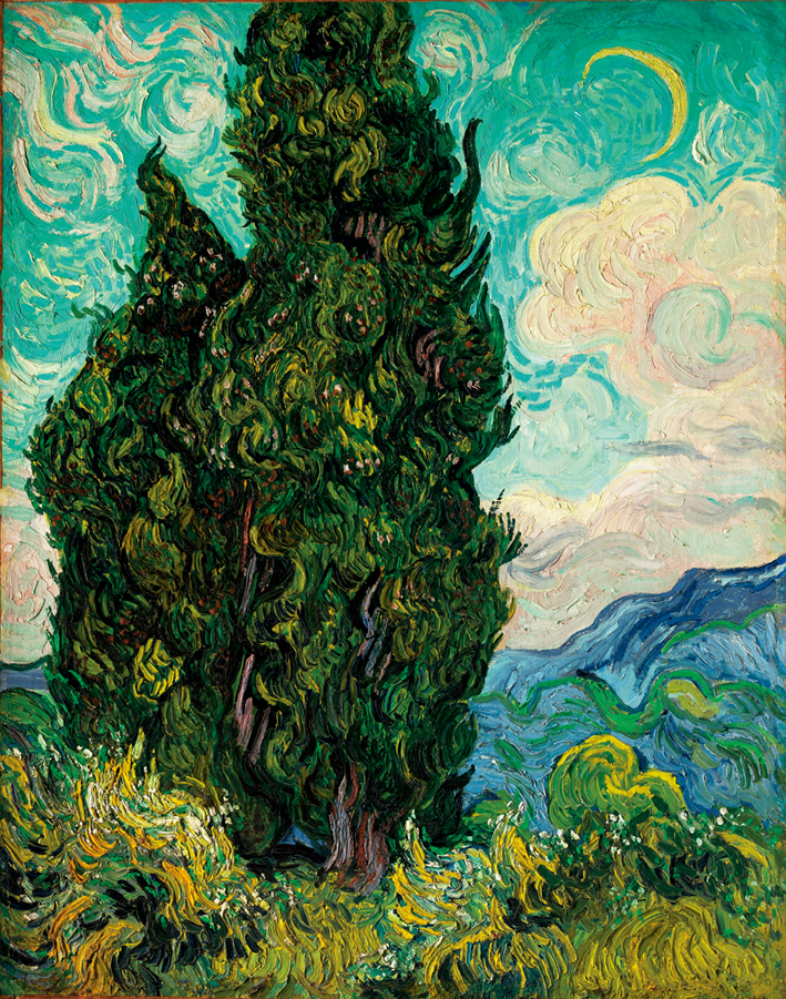  文森特·威廉·梵高  Vincent Willen Van Gogh —— 柏树